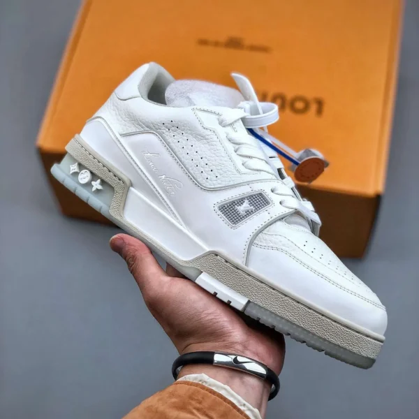 Louis Vuitton #54 Signature White Grey Trainer