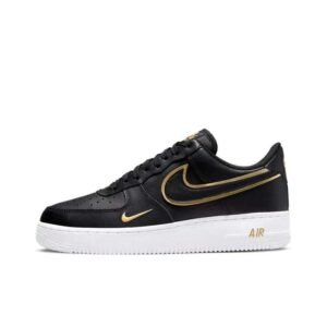 Nike Air Force 1′ 07 LV8 Low Black Metalic Gold